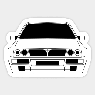 Lancia Delta Integrale Black Outline Sticker